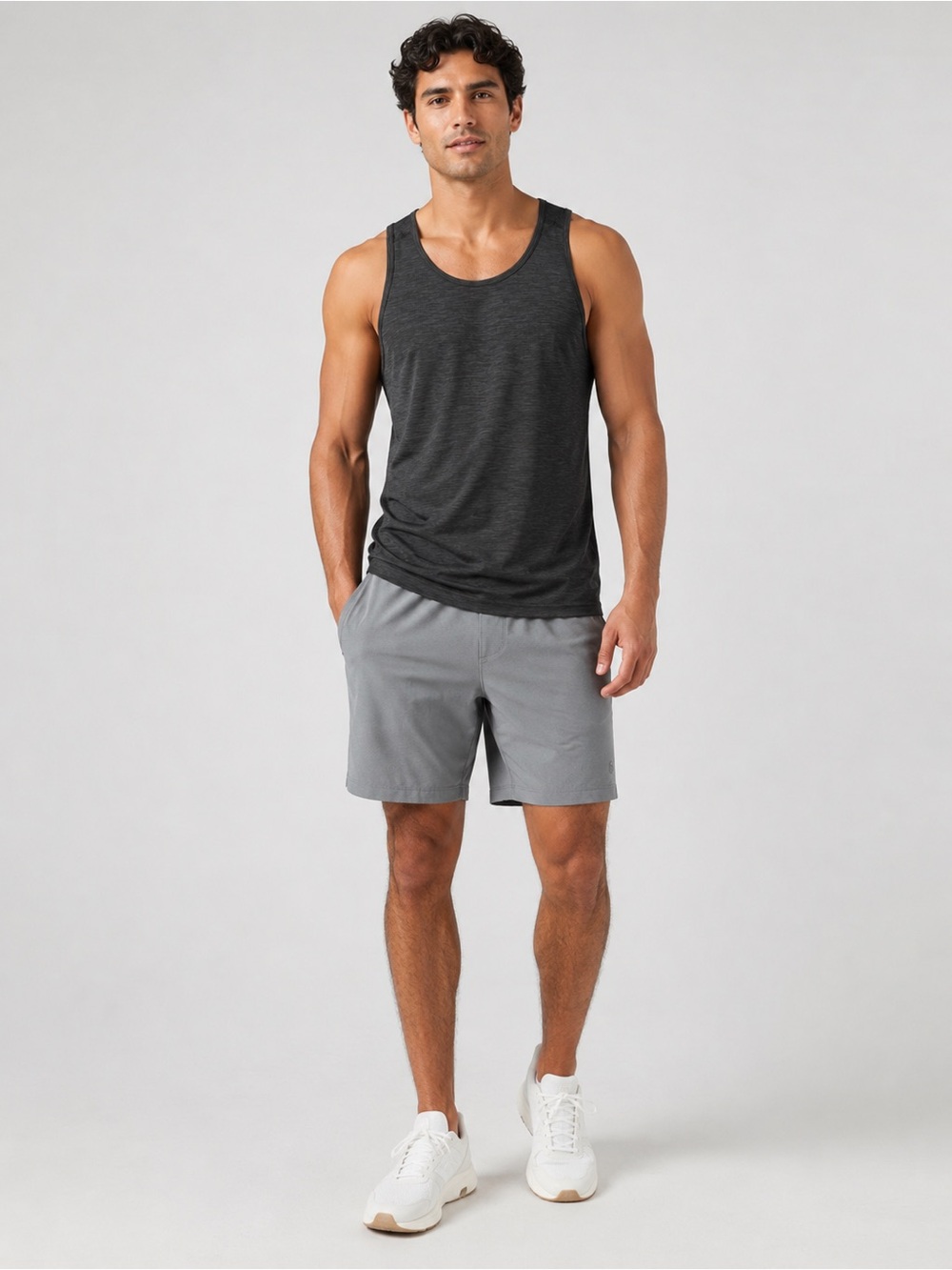 Lululemon Metal Vent Tech Tank Top Black Heather Men’s Large Athletic Gym